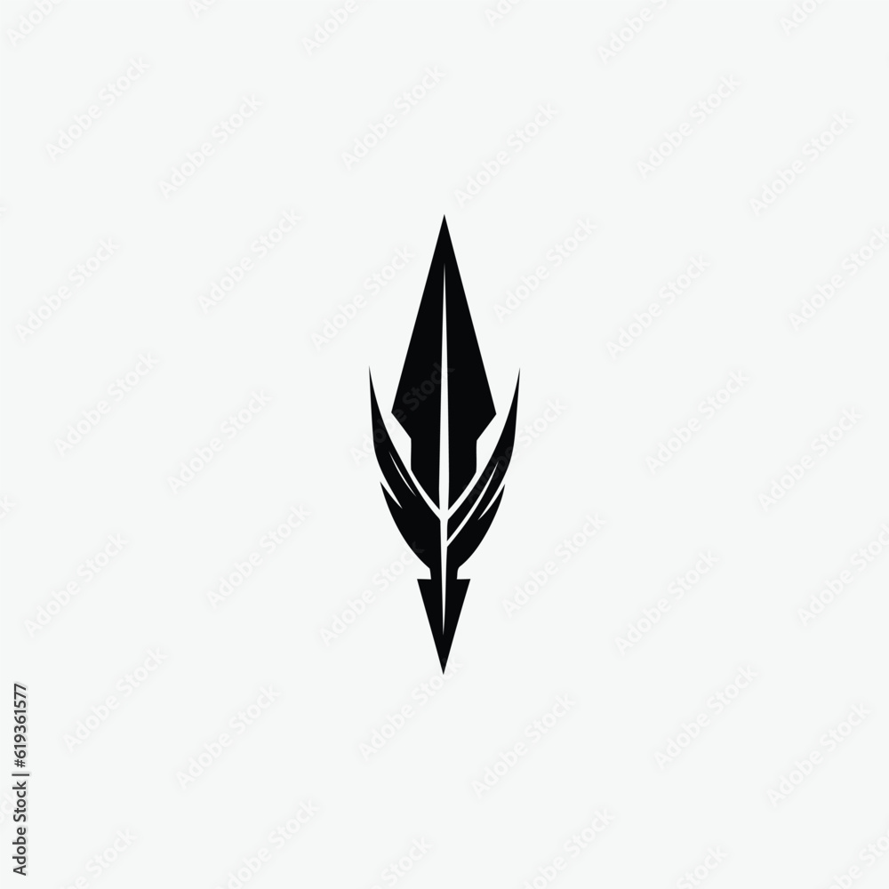 Spear logo design vector illustration Spear logo design vector illustration