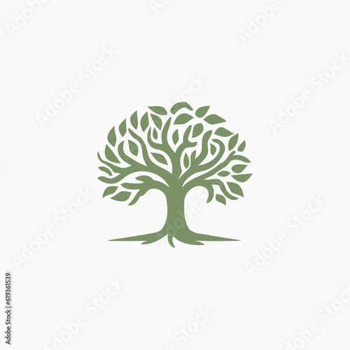 Tree logo design vector illustration