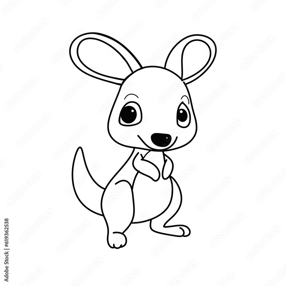 Animal coloring picture, line drawing, illustration Animal coloring picture, line drawing, illustration