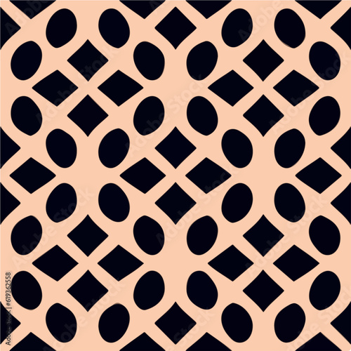 Visually alluring combination of a black and pink background adorned with circular shapes, forming a border pattern that repeats with a touch of elegance, evoking the fascinating Sierpinski.