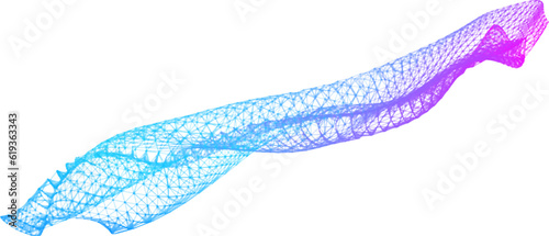 Network lines. Net wave information flow. Scientific paradigm solutions future. Forward vision progress. Big data cells deep development analysis. foresight conference background banner.