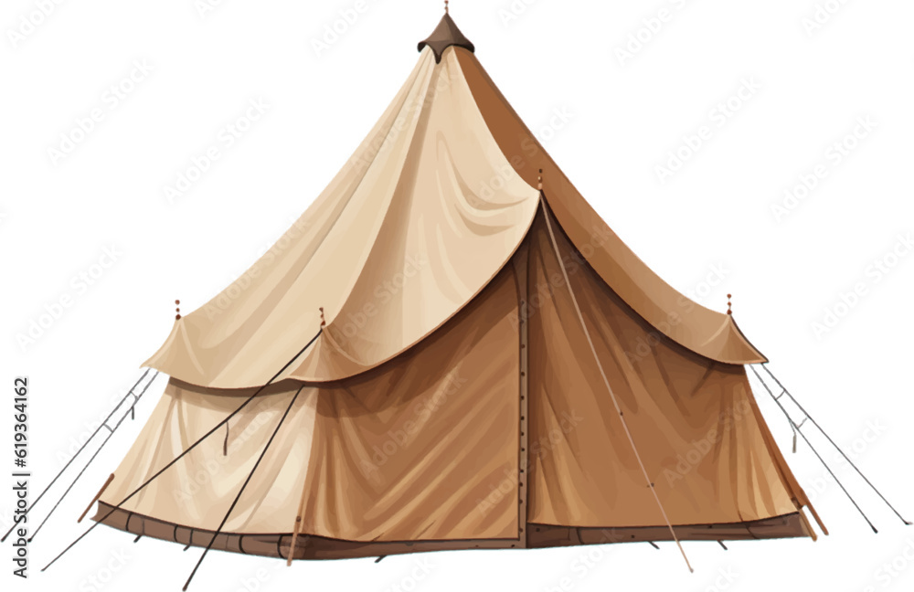 Tourist tent isolated on a white background.