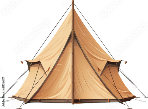 Tourist tent isolated on a white background. © EnelEva