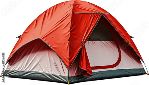 Tourist tent isolated on a white background.