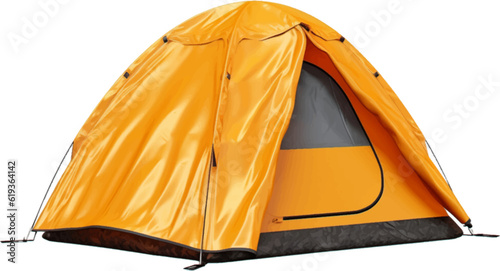 Tourist tent isolated on a white background.