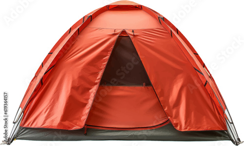 Tourist tent isolated on a white background.