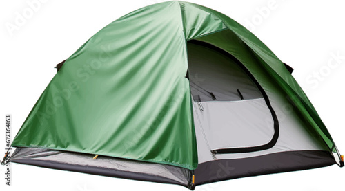 Tourist tent isolated on a white background.