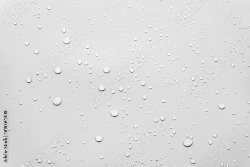 Water or Rain drop on grey background