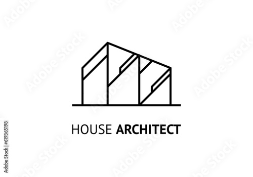 Architect logo icon, line d...