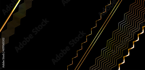 Abstract gray and yellow lines overlapping layers design  Beautiful modern futuristic background 