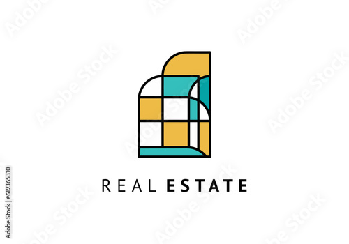 Real estate logo building w...