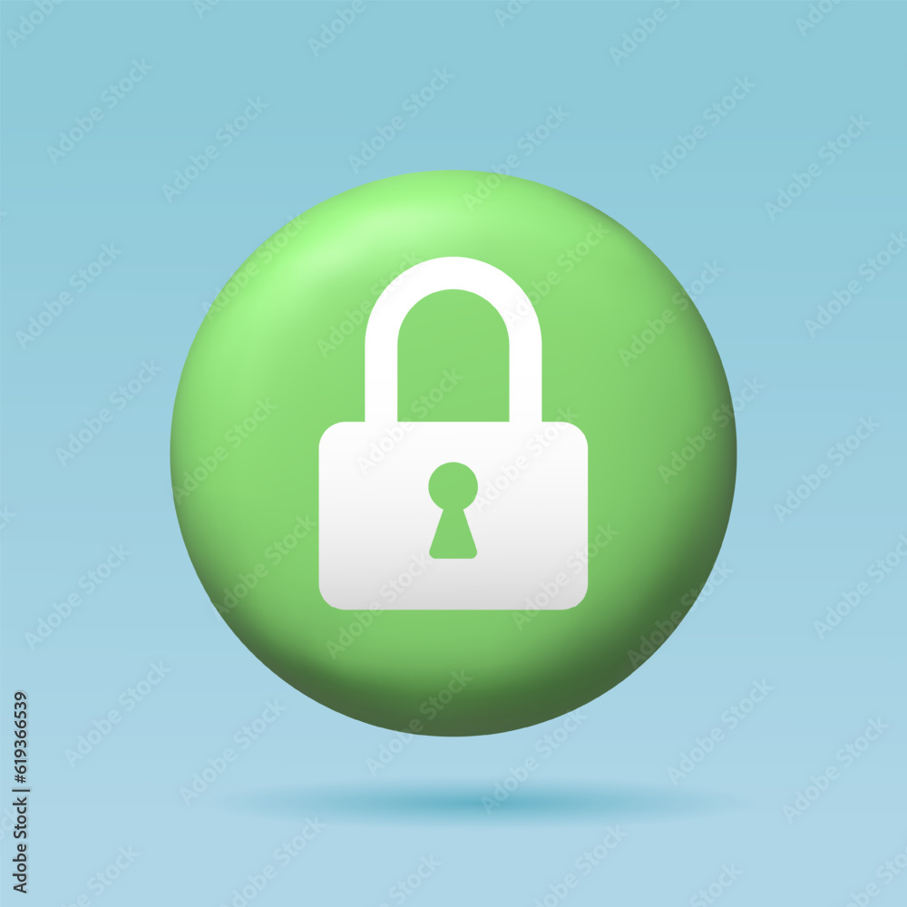 Secure internet icon. 3d green padlock button. Internet security, firewall, antivirus, protected. Secure internet icon. 3d green padlock button. Internet security, firewall, antivirus, protected.