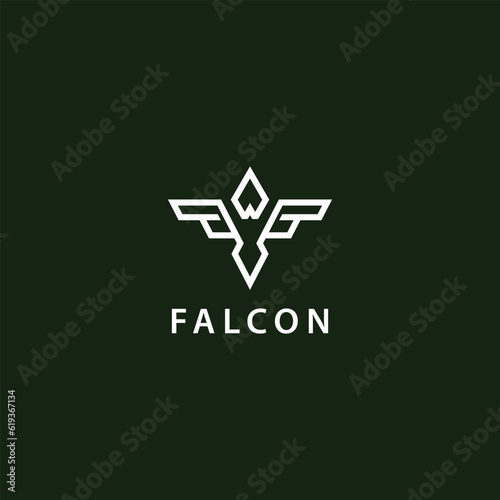 modern style falcon eagle logo