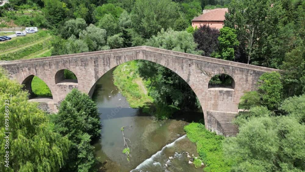 Medieval Bridge, Sant Joan de les Abadesses, Catalonia, Spain Medieval Bridge, Sant Joan de les Abadesses, Catalonia, Spain