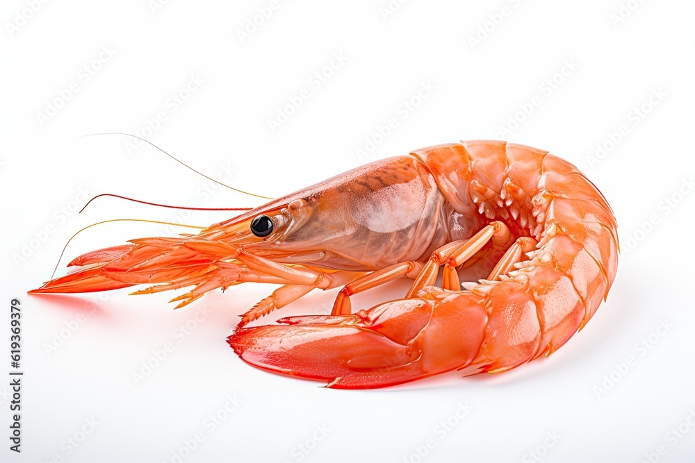 Shrimps isolated on a white background. vannamei Shrimps isolated on a white background. vannamei