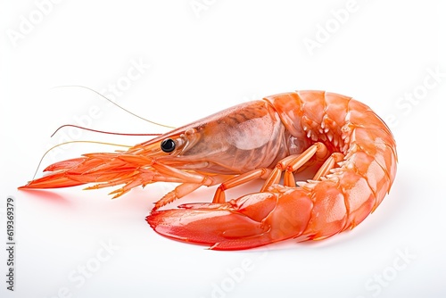 Shrimps isolated on a white background. vannamei
