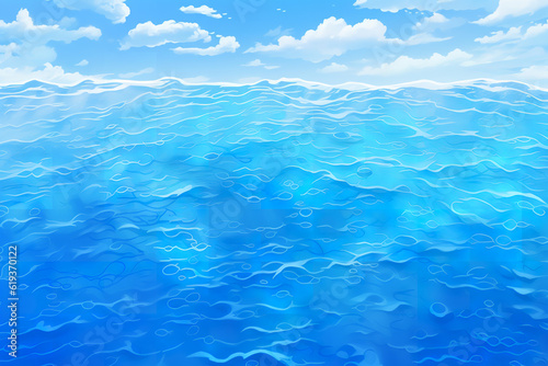 blue water cartoon background © Nate