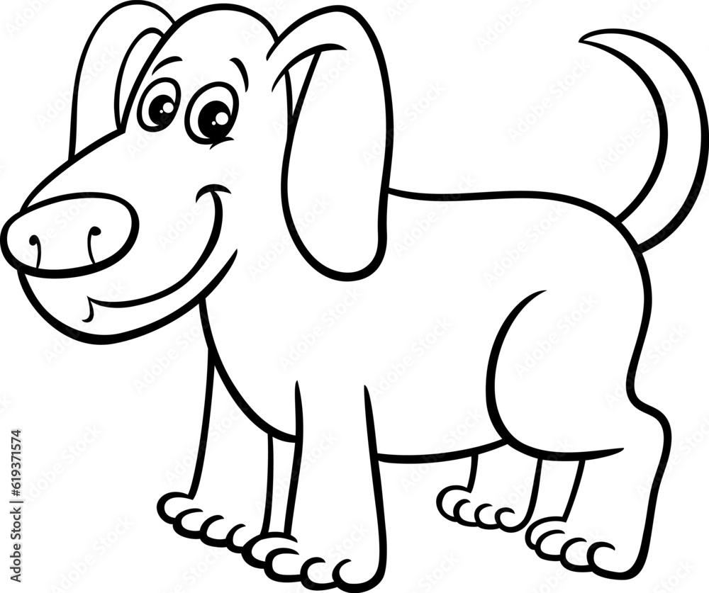 funny cartoon dog comic animal character coloring page funny cartoon dog comic animal character coloring page