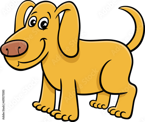 funny cartoon yellow dog comic animal character