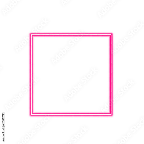 text frame neon light square cute colorful