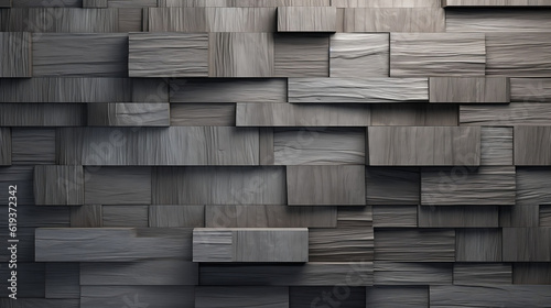3D Wooden Gray Surface, Generative Ai