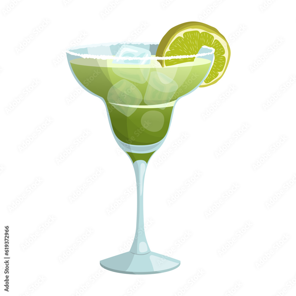 Margarita cocktail. vector illustration on a white background Margarita cocktail. vector illustration on a white background