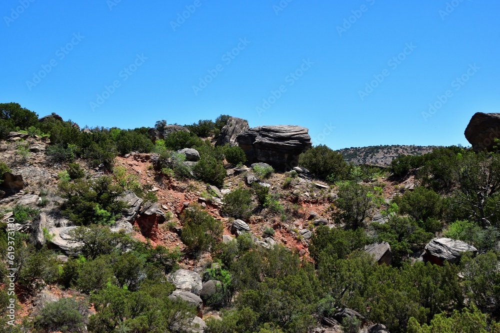 Beautiful view of Palo Duro Canyon State Park in Texas, USA