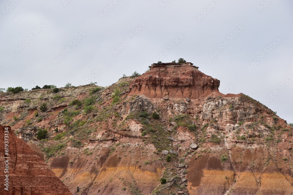 Picturesque view of Palo Duro Canyon State Park in Texas, USA