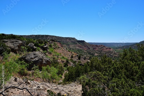 Beautiful view of Palo Duro Canyon State Park in Texas, USA