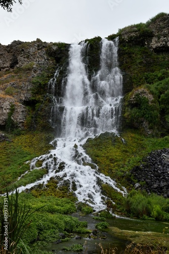 Picturesque landscape of Twin Falls on a beautiful day