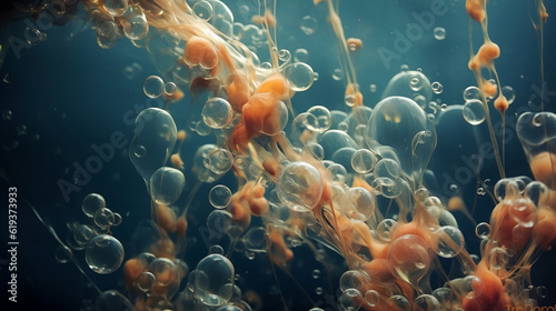 air bubbles under water, Generative Ai