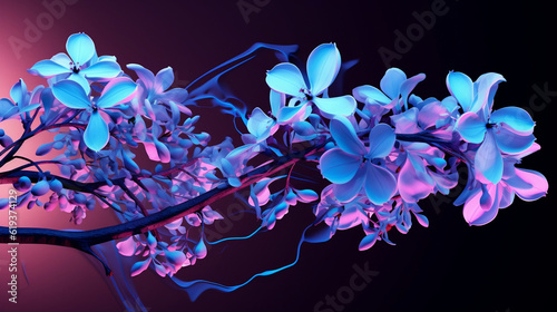 Blossoming Lilac Branch, Generative AI, Generative Ai