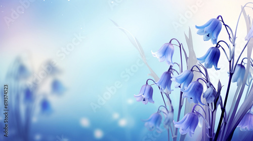 Bluebell Flowers Background, Generative Ai © oldwar