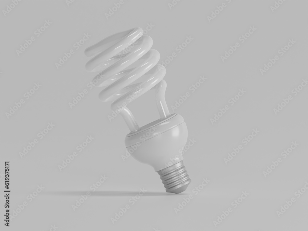 Energy bulb 3d illustration with white background Energy bulb 3d illustration with white background
