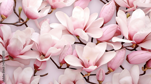Magnolia Flowers Background, Generative Ai