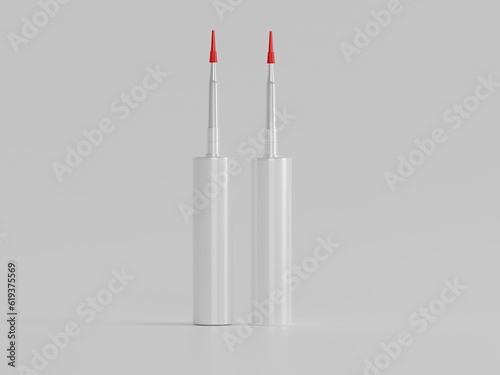 Glue stick 3d illustration with white background 