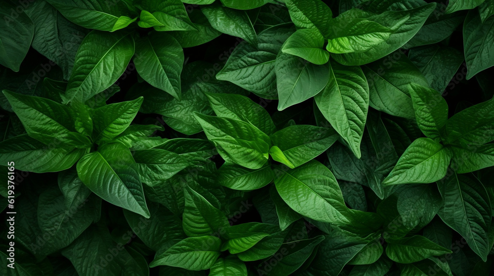 Green Leaves Natural Background, Generative Ai Green Leaves Natural Background, Generative Ai
