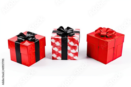 Gift Box on White Background for Holidays, Birthdays and Celebrations. Decoration Design Isolated for Christmas Xmas Anniversary and Greeting