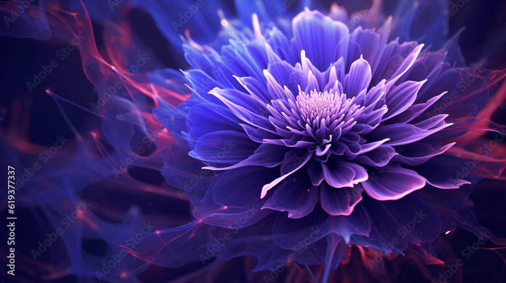 Obraz premium Purple Flower Closeup, Generative AI, Generative Ai