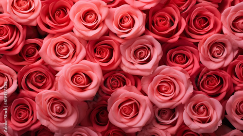 Rose Flowers Closeup  Generative Ai