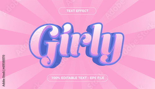 Feminine editable 3d text effect with a bright backround photo
