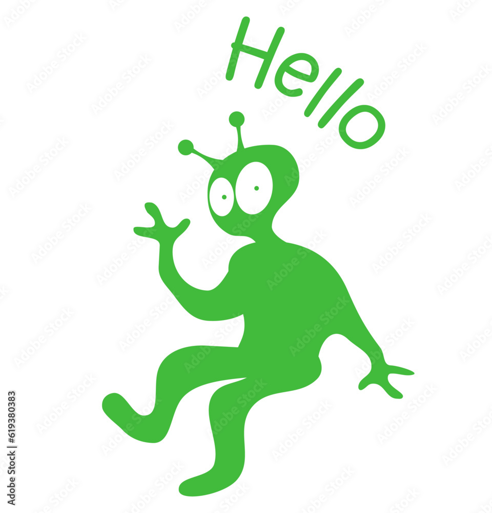 Hello! A friendly green stranger greets you. Hello! A friendly green stranger greets you.