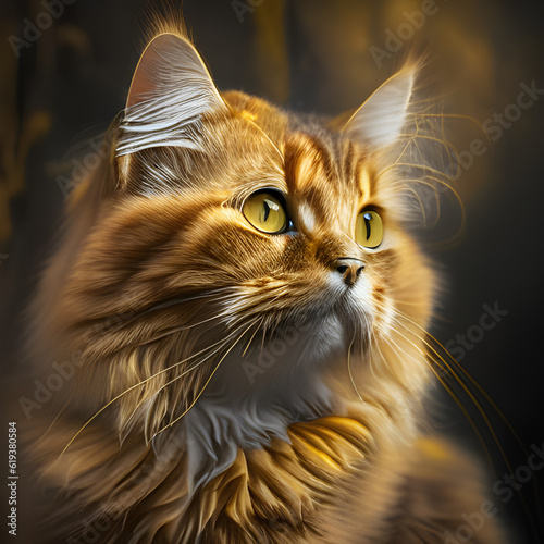 close up portrait of a cat , generated ai 