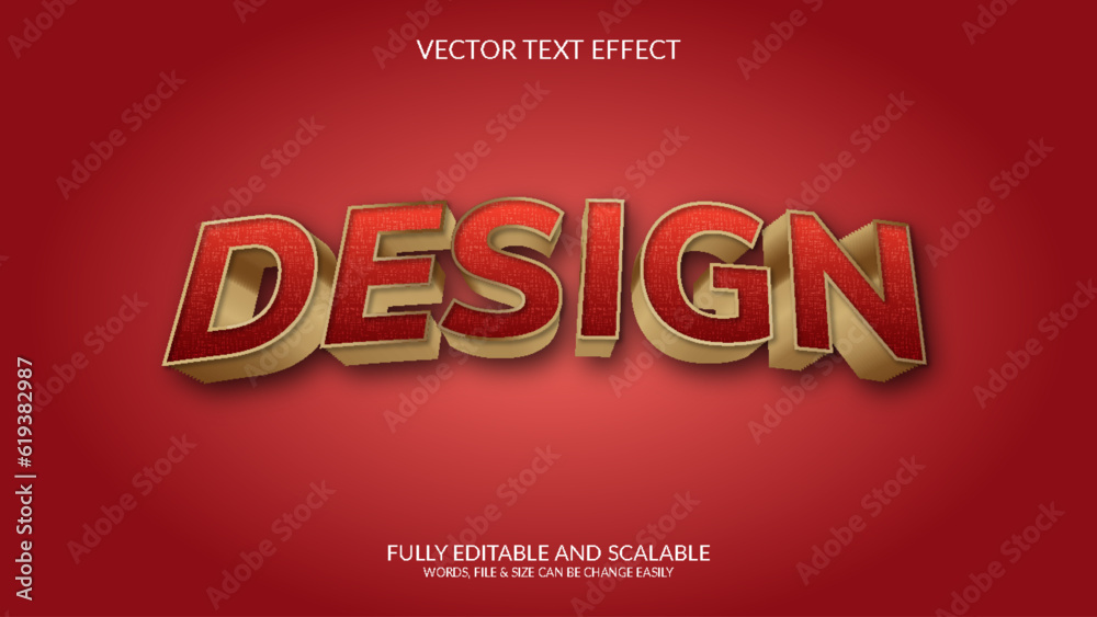Design 3D Fully Editable Vector Eps Text Effect Template Design