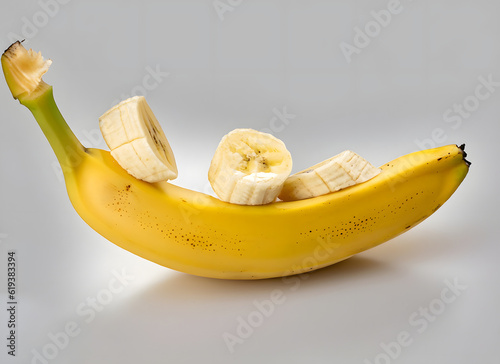 Ganze und geschnittene Banane – Nahrhaftes Obst