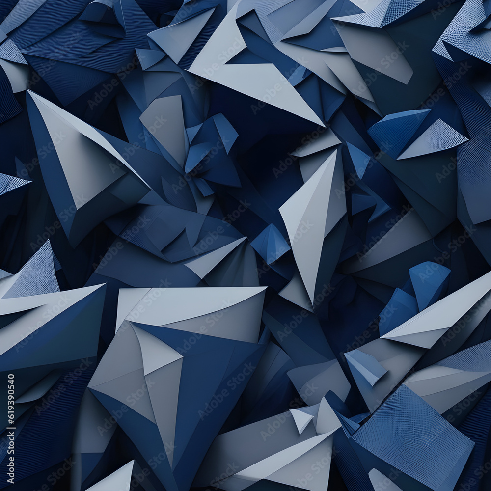 Fototapeta premium Camuflage, darkblue gray, future design, illustration, angular shapes, geometric, figures, abstraction, highresolution