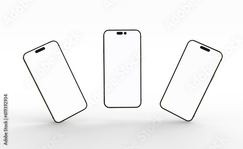 Front view smartphone template mockup