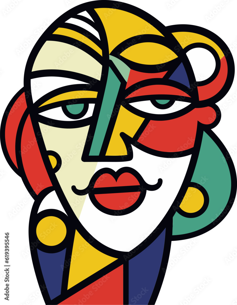 Obraz premium woman in abstract art design