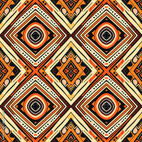 Wallpaper Mural Ethnic boho seamless pattern. Tribal aztec vector ornament. Torontodigital.ca