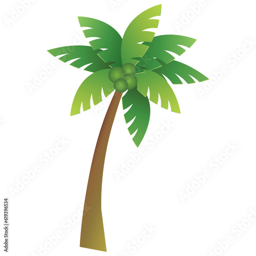 isolate summer elements coconut tree png